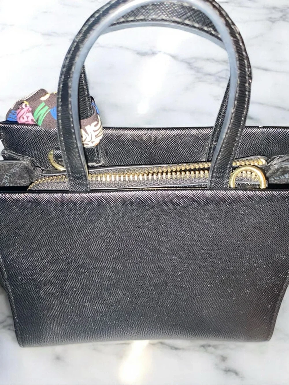 Steve Madden Black Mini Structured Satchel Crossbody Bag